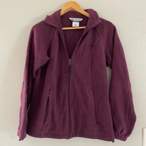 Columbia Fleece Jacket Purple Long Sleeve Full Zip Up Outdoor